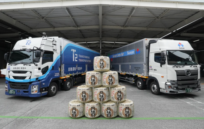 日本酒物流に自動運転トラック　鈴与・月桂冠がT2商用運行に参画
