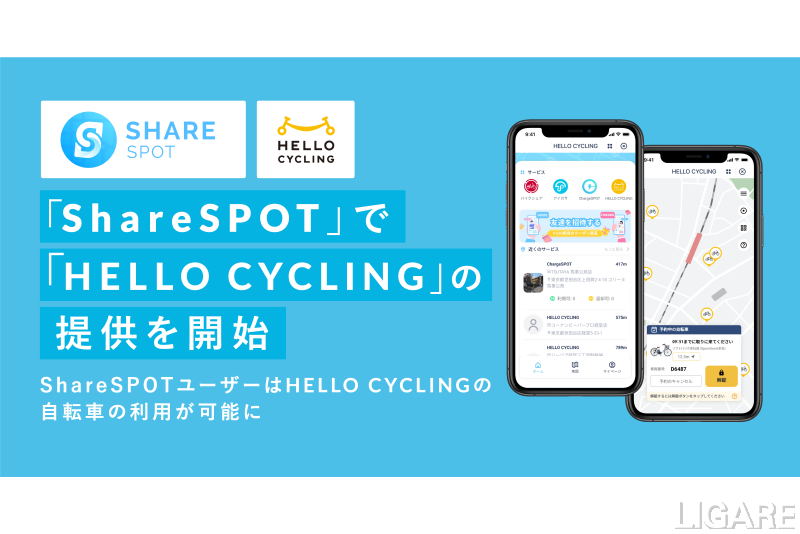 OpenStreetのHELLO CYCLINGが「ShareSPOT」で利用可能に